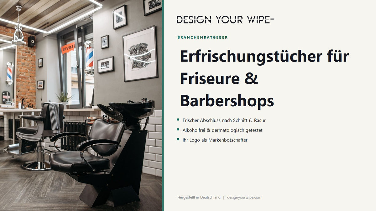 Moderner Barbershop-Innenraum – Erfrischungstücher für Friseure und Barbershops von DesignYourWipe