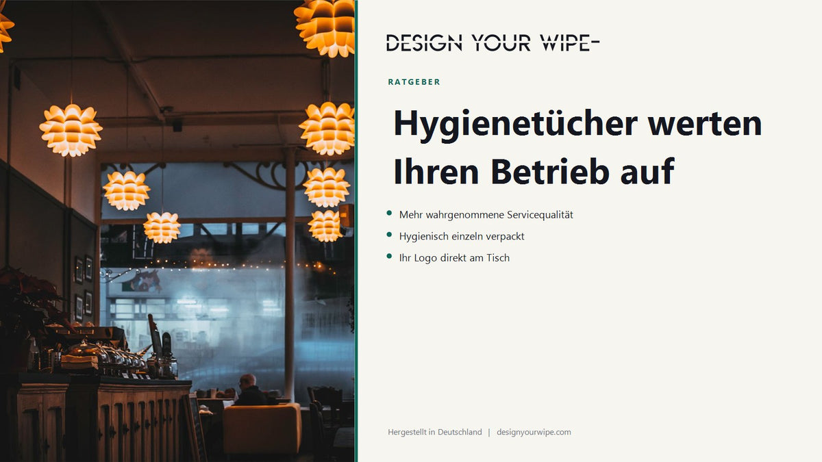 Stimmungsvolles Restaurant-Interieur – Hygienetücher werten den Gastronomiebetrieb auf, DesignYourWipe