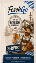 FeschGo Bayerisch - gefaltetes Erfrischungstuch im Einzelsachet