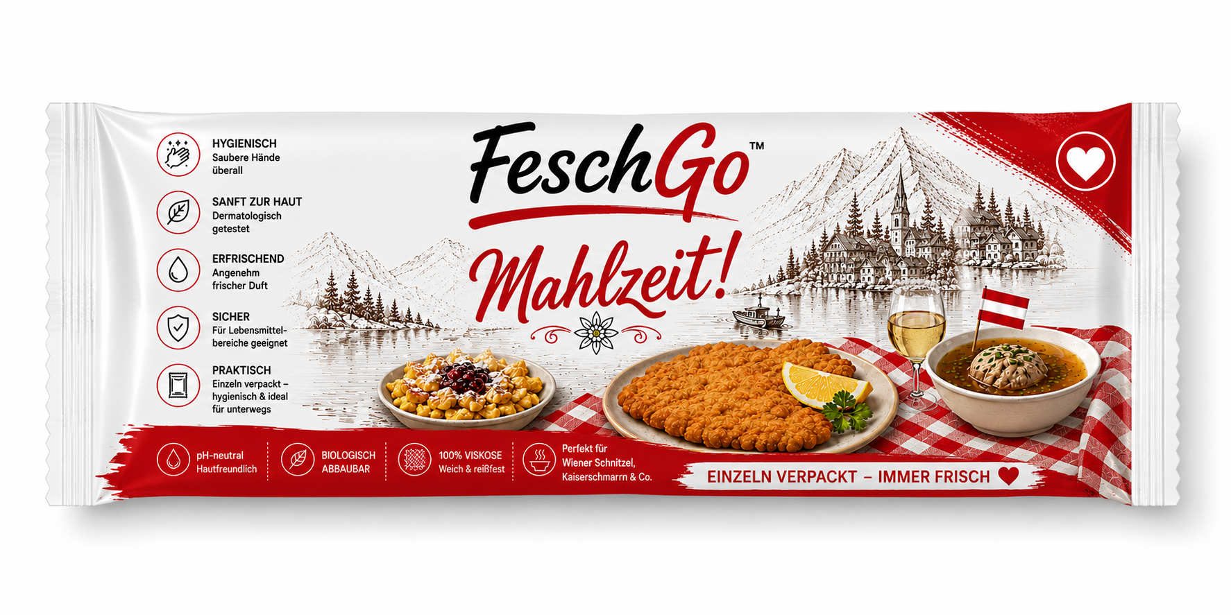 FeschGo Österreich – Erfrischungstücher für Wirtshaus, 1.000 Stück